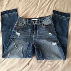 KanCan Women's Distressed Skinny Jeans - Blue